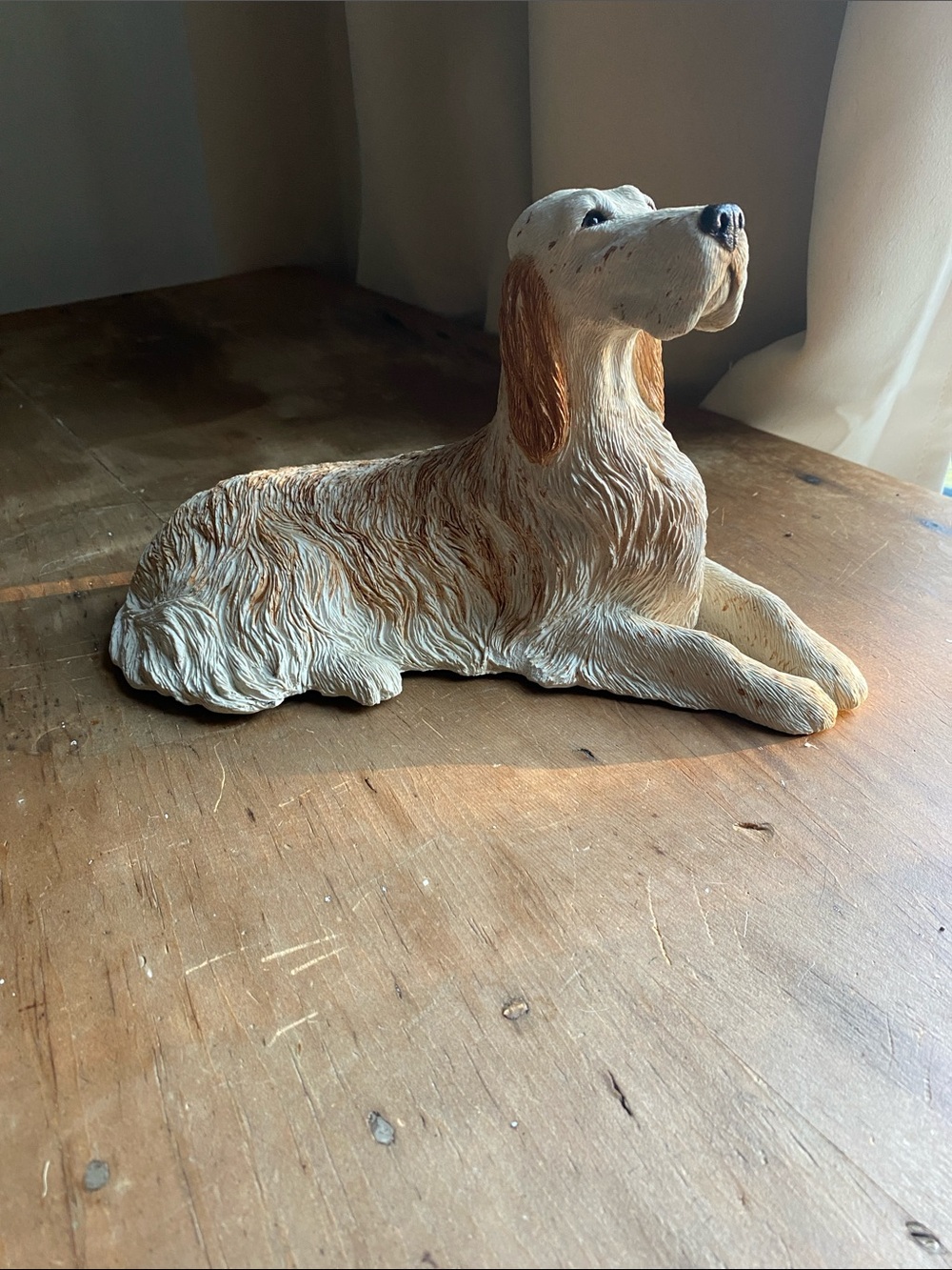 1992 Sandicast English Setter, Orange Sculpture